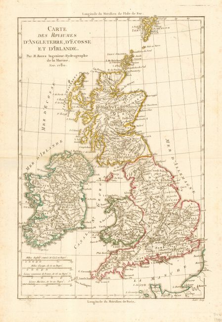 Carte des Royaumes d'Angleterre, d'Ecosse et d'Irlande