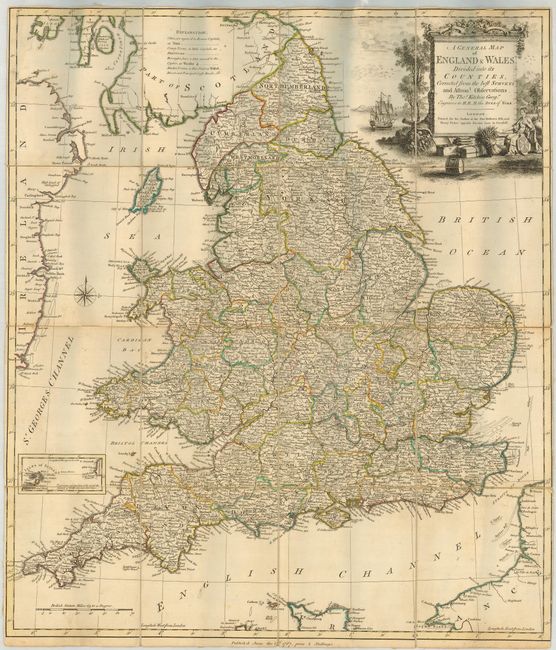 A General Map of England & Wales, Divided into its Counties, Corrected from the best Surveys