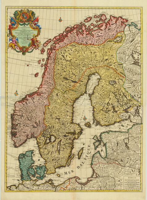 Carte des Courones du Nord Dediee Autres Puissant et Tres Invincible Prince Charles XII