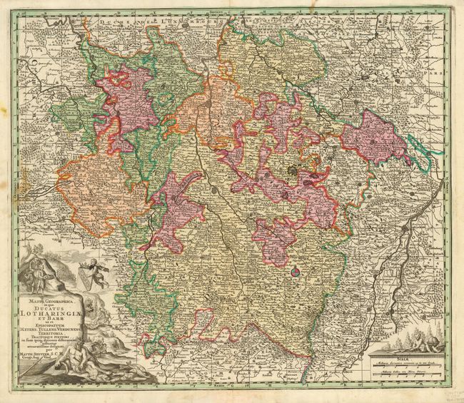 Mappa Geographica in qua Ducatus Lotharingiae et Barr ut et Episcopatuum Metens, Tullens, Verdunens
