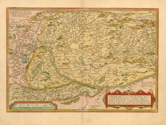 Ungariae Loca Praecipua Recens Emendata Atque Edita, Per Ionnem Sambucum Pannonium, Imp. Ms. Historicum. 1579