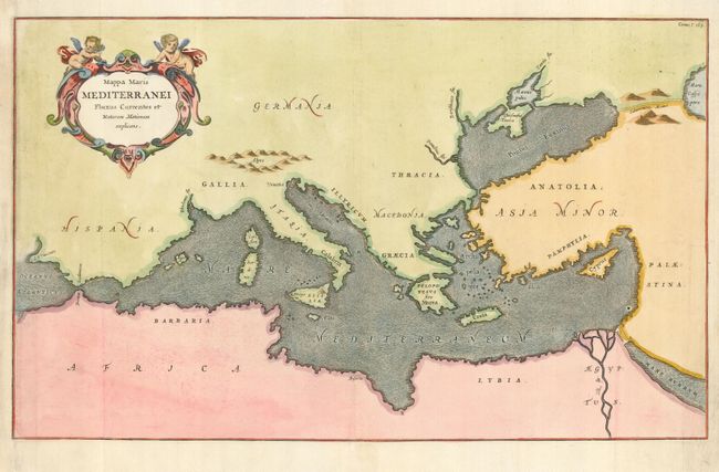 Mappa Maris Mediterranei Fluxus Currentes et Naturam Motionum explicans