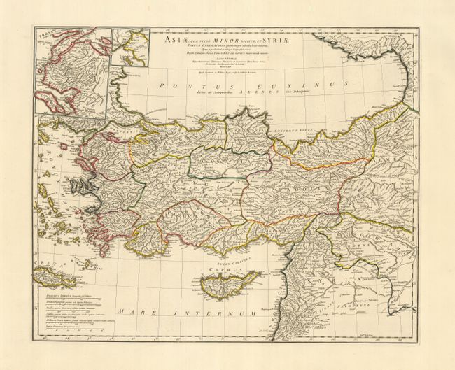 Asiae, quae vulgo Minor Dicitur, et Syriae, Tabula Geographica