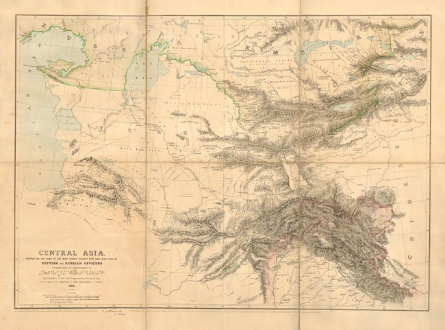 Central Asia Mapped on the Basis of the Most Recent Surveys That Have Been Made by British and Russian Officers 