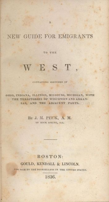 A New Guide for Emigrants to the West