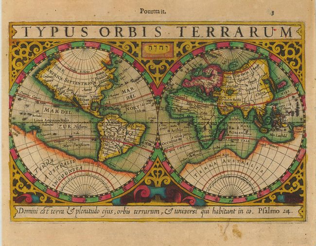 Typus Orbis Terrarum [in set with] Americae Descrip. [and] Asia [and] Africae Descriptio [and] Europa