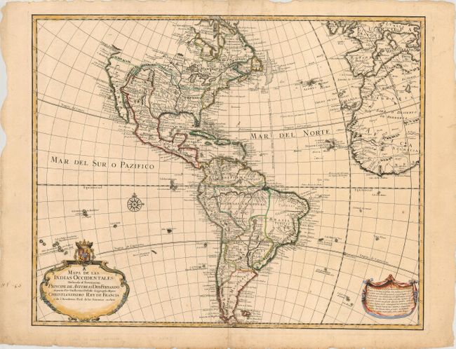 Mapa de las Indias Occidentales Dedicada al Serenissimo Principe de Asturias Don Fernando dispueta por Guillermo Delisle Geographo Mayor