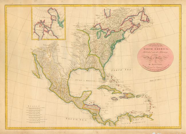 A Map of North America; Published under the Patronage of the Duke of Orleans by D'Anville