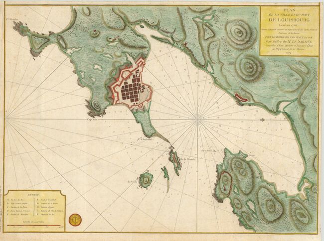 Plan de la Ville et du Port de Louisbourg Leve en 1756