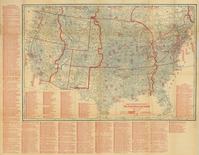 Cram's Detailed Radio Map of the United States and Canada [and]  Revised Edition 1923-1924
