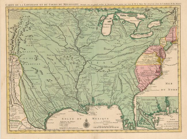 Carte de la Louisiane et du Cours du Mississipi Dressee sur un Grand Nombre de Memoires