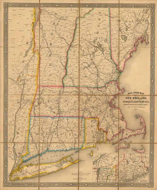 Railroad Map of New England, Canada & Eastern N.Y., compiled from the most authentic sources