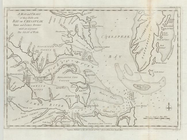 A Map and Chart of Those Parts of the Bay of Chesapeak York and James Rivers which are at Present the Seat of War