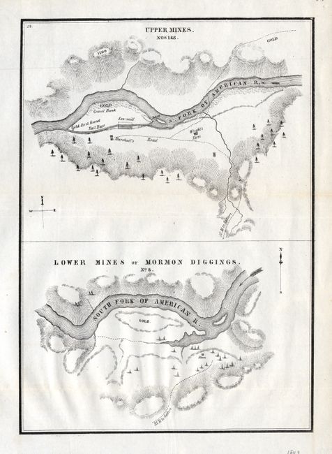 Upper Mines.  Nos 1& 8 [on page with] Lower Mines or Mormon Diggings No. 3.