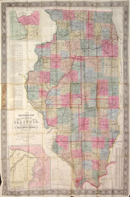 New Sectional Map of the State of Illinois.  Compiled from the Unites States Surveys