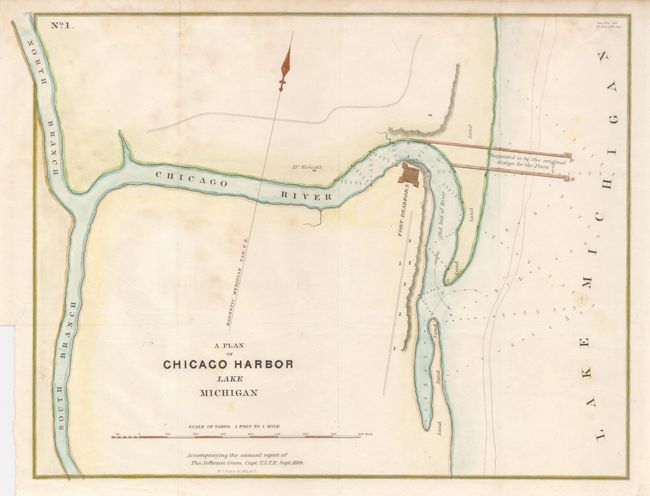A Plan of Chicago Harbor Lake Michigan
