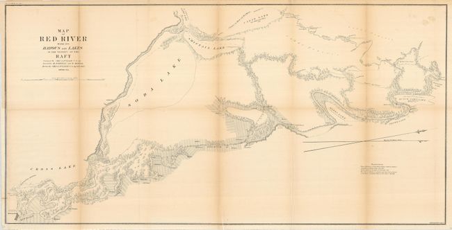 Map of Red River with its Bayous and Lakes in the Vicinity of the Raft