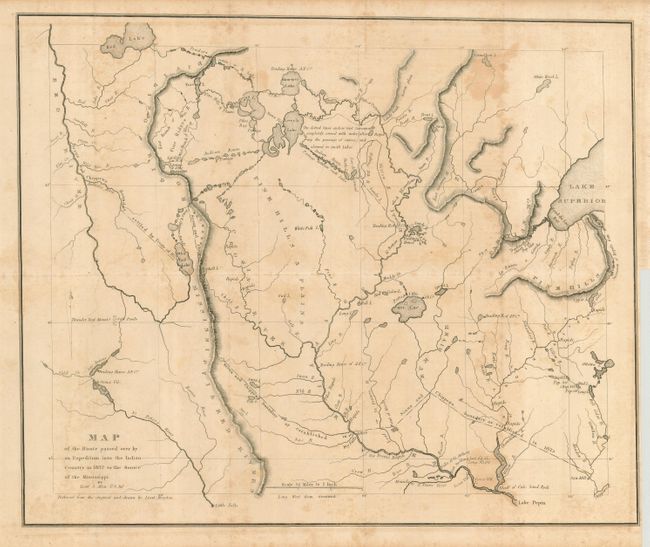 Map of the Route Passed Over by an Expedition into Indian Country in 1832 to the Source of the Mississippi