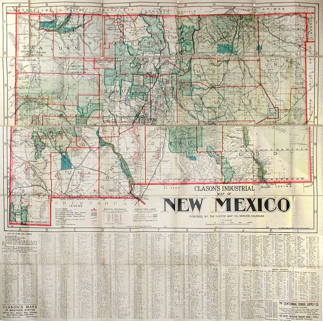 Clason's Industrial Map of New Mexico