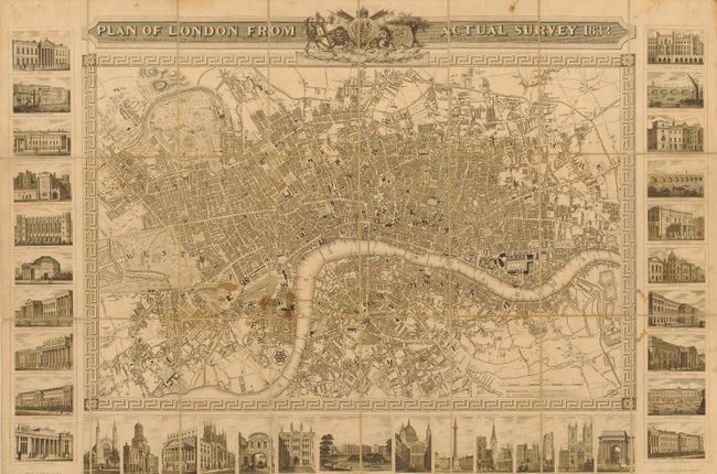Plan of London from Actual Survey Presented gratis to the readers of the United Kingdom Newspaper, by their obliged and humble servants, The Proprietors