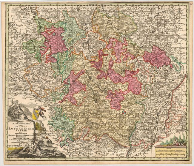 Mappa Geographica, in qua Ducatus Lotharingiae et Barr ut et Episcopatuum Metens. Tullens. Verdunens Territoria