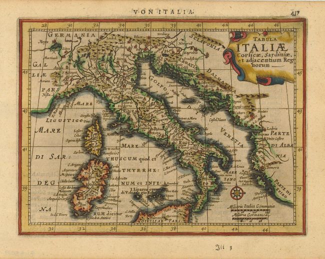 Tabula Italiae Corsicae, Sardiniae, et Adjacentium Regnorum