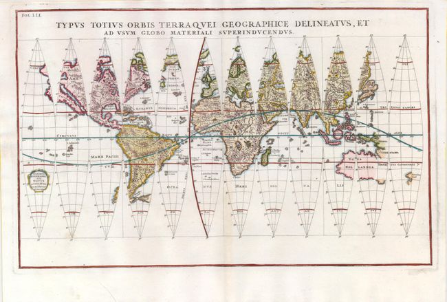 Typus Totius Orbis Terraquei Geographice Delineatus, et ad Usum Globo Materiali Superinducendus