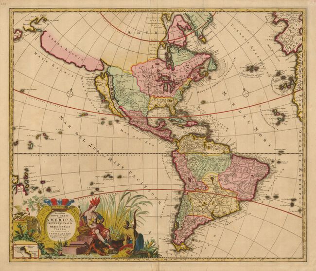 Recentissima Novi Orbis sive Americae Septentrionalis et Meridionalis Tabula