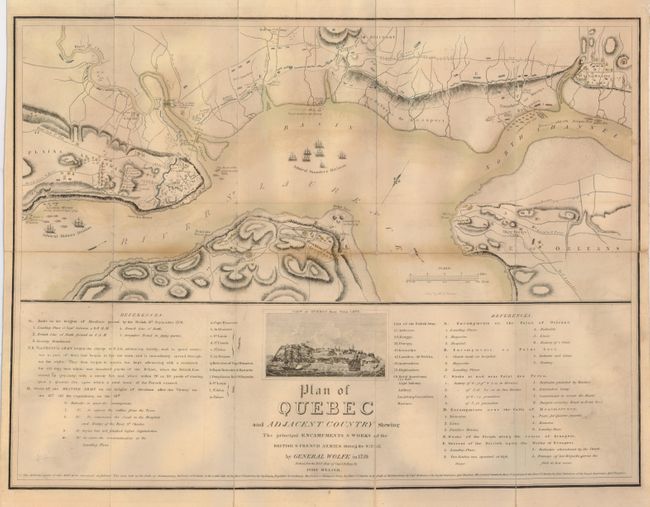 Plan of Quebec and Adjacent Country Shewing the Principal Encampments & Works of the British & French Armies during the Siege by General Wolfe in 1759