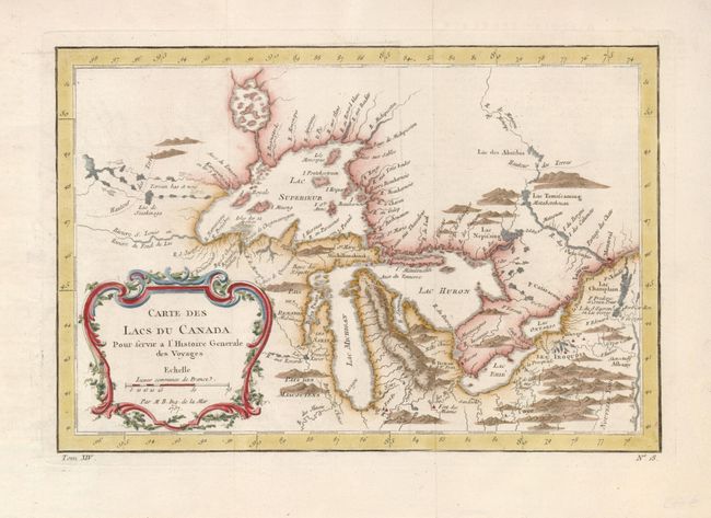 Carte des Lacs du Canada Pour servir a l'Histoire Generale des Voyages