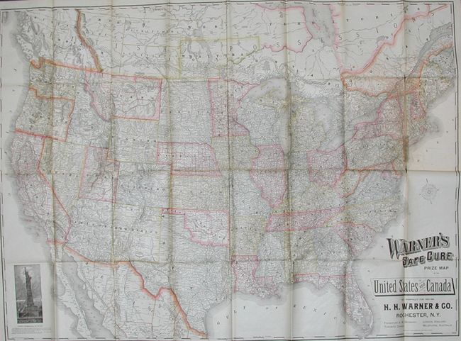Warner's <I>Safe Cure</I> Prize Map of the United States and Canada