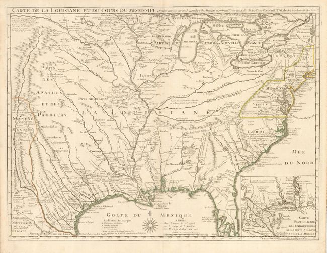Carte de la Louisiane et du Cours du Mississipi Dressee sur un Grand Nombre de Memoires