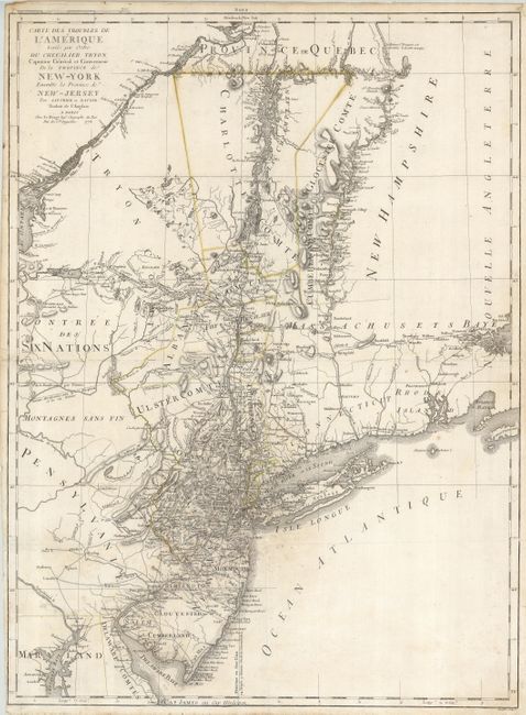 Carte des Troubles de l'Amerique Levee par Ordre du Chevalier Tryon Capitaine General et Gouverneur de la Province de New-York Ensemble la Province New-Jersey