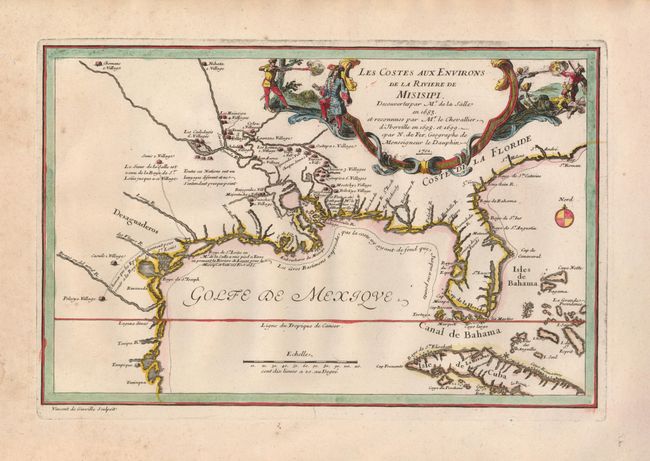 Les Costes aux Environs de la Riviere de Misisipi.  Decouvertes par Mr. de la Salle en 1683
