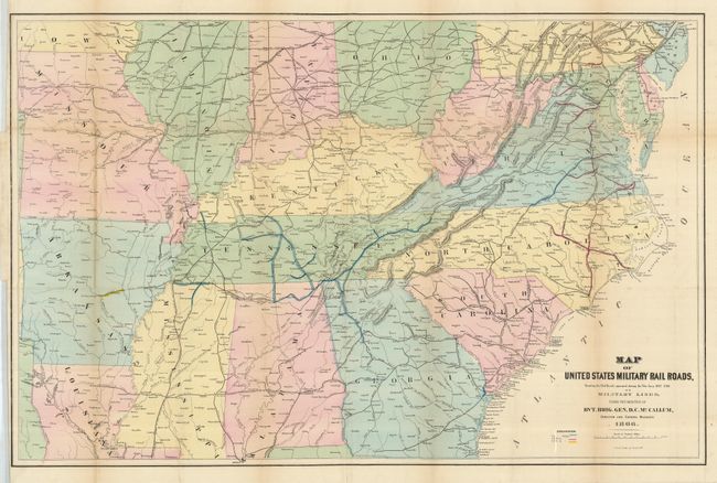 Map of the United States Military Railroads Showing the Rail Roads Operated During the War from 1862-1866