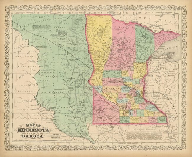 Map of Minnesota and Dakota