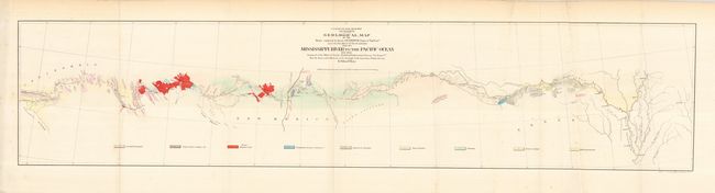 Geological Map of the Route explored by Lt. A.W. WhippleFrom the Mississippi River to the Pacific Ocean 1853-1854