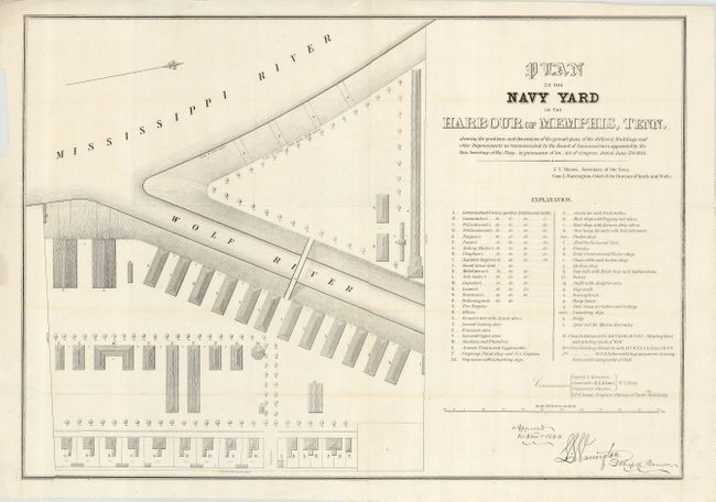 Plan of the Navy Yard in the Harbour of Memphis, Tenn