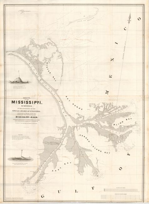 Delta of the Mississippi.  Surveyed at the Suggestion of the Special Board of Engineers From the Original Survey of A. Talcott, by Th. J. Lee