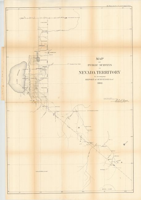 Map of the Public Surveys in Nevada Territory to accompany Report of Surveyor Genl.