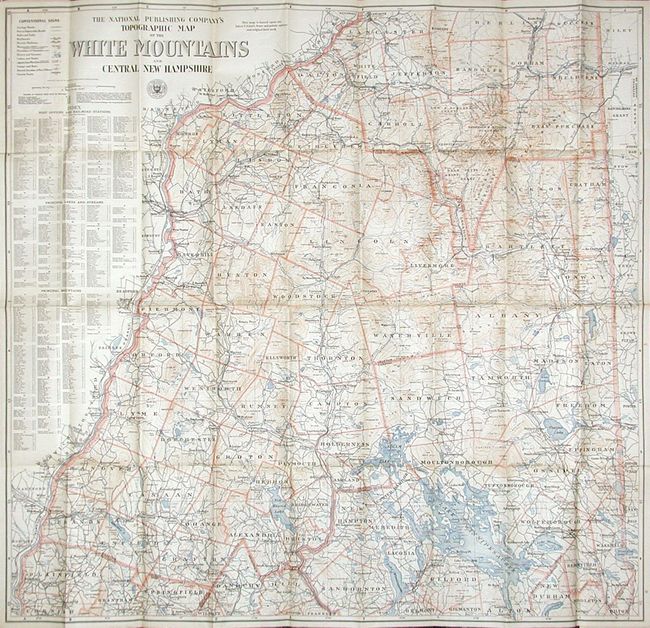 The National Publishing Company's Topographic Map of the White Mountains and Central New Hampshire