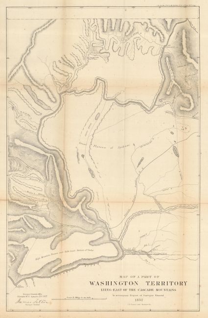 Map of a Part of Washington Territory Lying East of the Cascade Mountains [and]  Map of that Part of Washington Territory Lying West of the Cascade Mountains