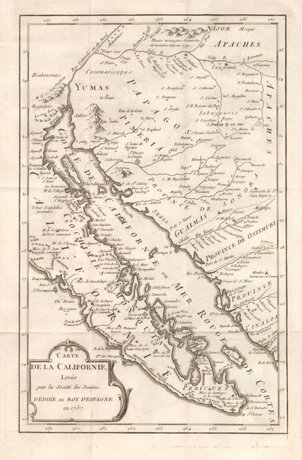Carte de la Californie, Levee par la Societe des Jesuites