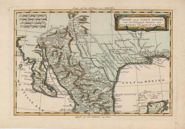 Kaart van Nieuw Mexiko, met het Noordelyk Gedeelte van Oud Mexiko of Nieuw Spanje