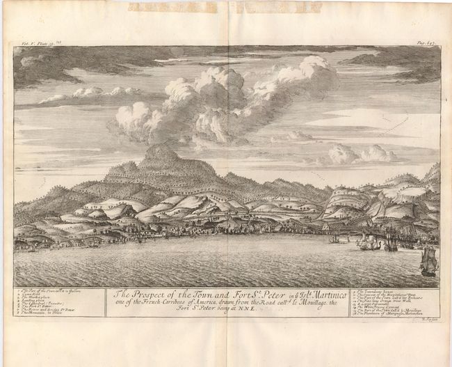 The Prospect of the Town and Fort St. Peter in ye Isld. Martinica one of the French Carribes of America