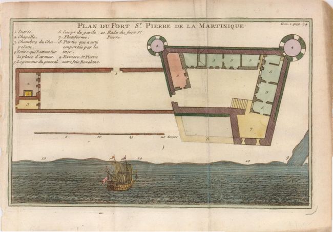 Plan du Fort St. Pierre de la Martinique