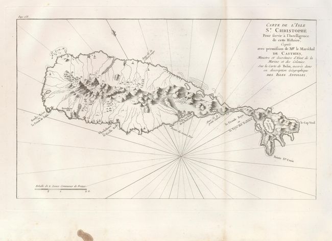 Carte de l'Isle St. Christophe Pour Servir a l'Intelligence de catte Histoire