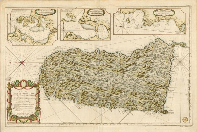 Carte de l'Isle de Sainte Lucie Dressee au Depost des Cartes et Plans de la Marine