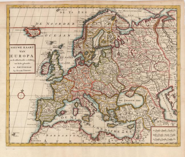 Nieuwe Kaart van Europa na de alderlaatste ondekkinint licht gebracht