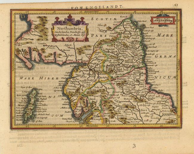 Northumbria, Cumberlandia, Dunelmesis episc. Westmorlandia, et Mania Ins.
